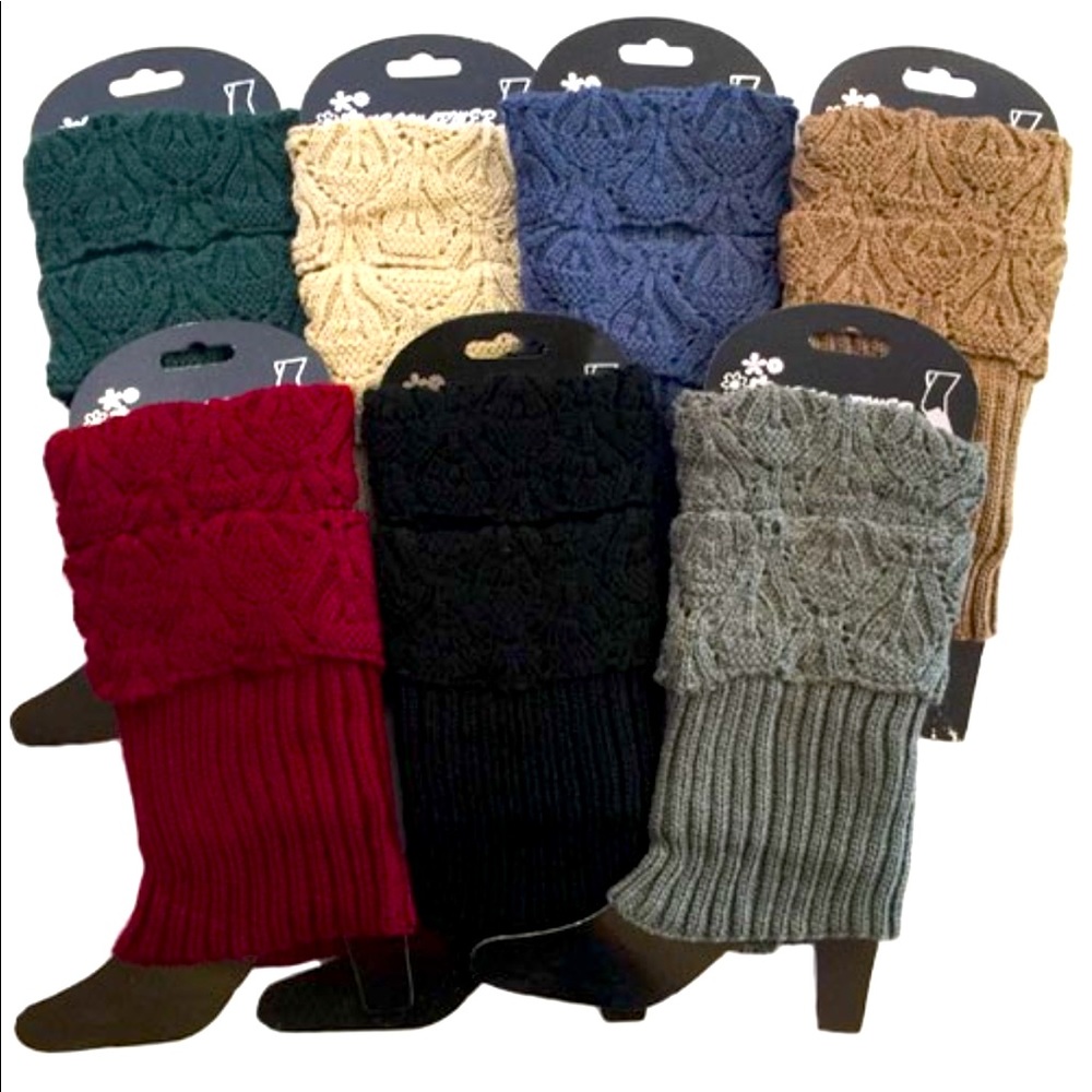 Knitted Leg Warmers - Blue *NEW*